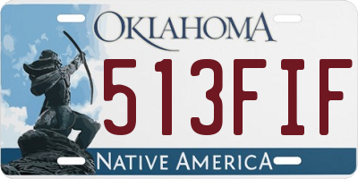 OK license plate 513FIF