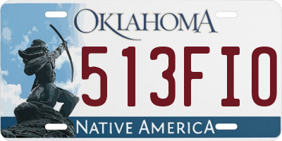 OK license plate 513FIO