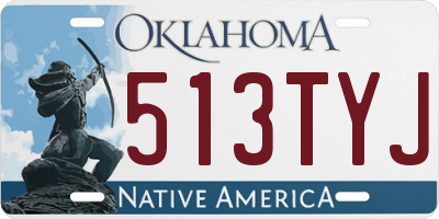 OK license plate 513TYJ