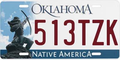 OK license plate 513TZK