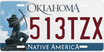 OK license plate 513TZX
