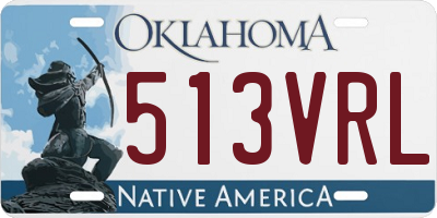 OK license plate 513VRL