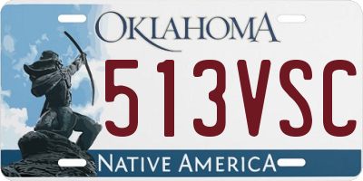 OK license plate 513VSC