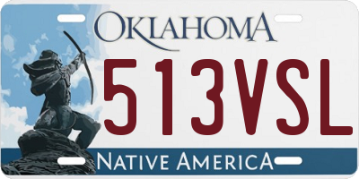 OK license plate 513VSL