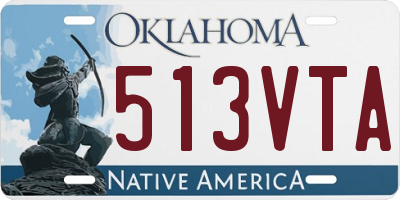 OK license plate 513VTA