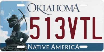 OK license plate 513VTL