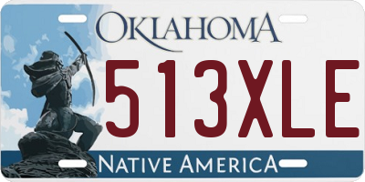 OK license plate 513XLE