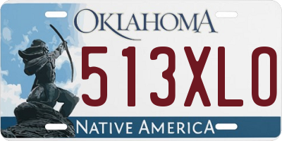 OK license plate 513XLO