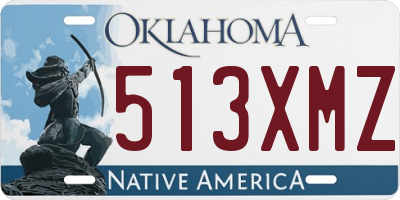 OK license plate 513XMZ