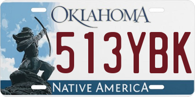 OK license plate 513YBK
