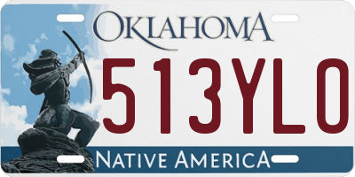 OK license plate 513YLO