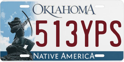 OK license plate 513YPS