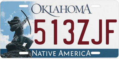 OK license plate 513ZJF