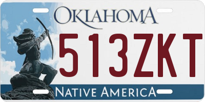 OK license plate 513ZKT