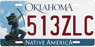 OK license plate 513ZLC