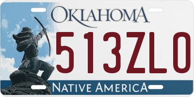 OK license plate 513ZLO