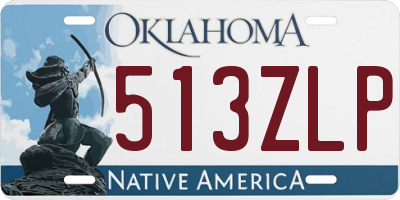 OK license plate 513ZLP