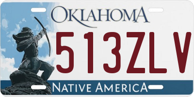 OK license plate 513ZLV