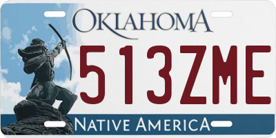 OK license plate 513ZME