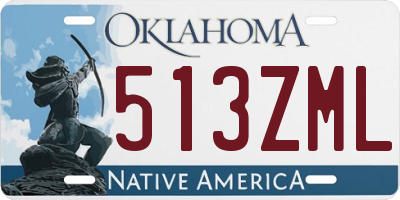 OK license plate 513ZML