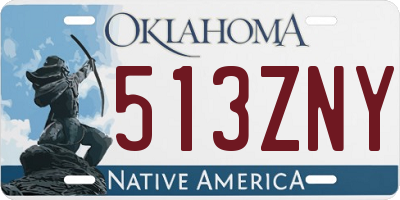 OK license plate 513ZNY