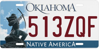 OK license plate 513ZQF