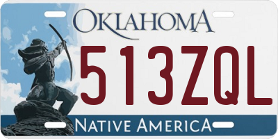 OK license plate 513ZQL