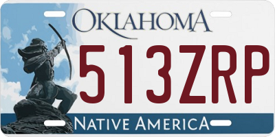 OK license plate 513ZRP