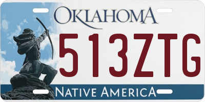 OK license plate 513ZTG