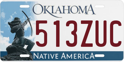 OK license plate 513ZUC