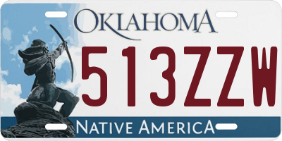 OK license plate 513ZZW