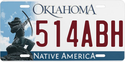 OK license plate 514ABH