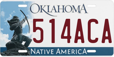 OK license plate 514ACA