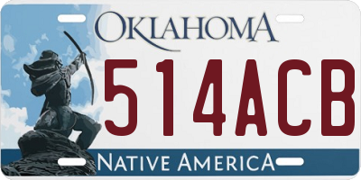 OK license plate 514ACB