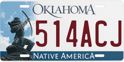 OK license plate 514ACJ