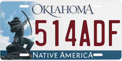 OK license plate 514ADF
