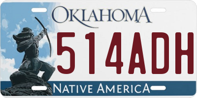 OK license plate 514ADH