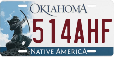 OK license plate 514AHF