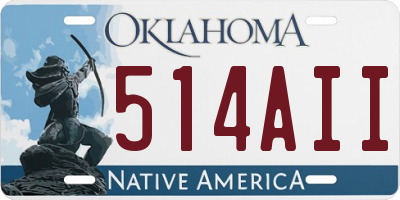 OK license plate 514AII