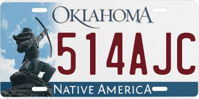 OK license plate 514AJC
