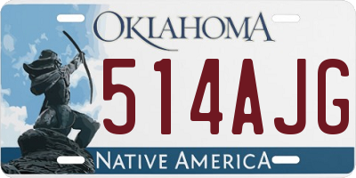 OK license plate 514AJG