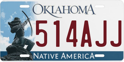 OK license plate 514AJJ