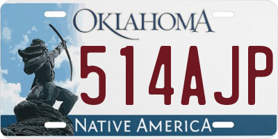 OK license plate 514AJP