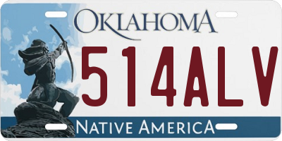 OK license plate 514ALV