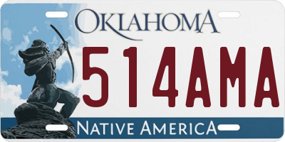 OK license plate 514AMA