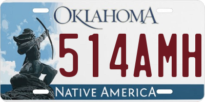OK license plate 514AMH