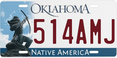 OK license plate 514AMJ