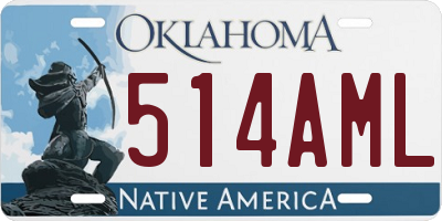 OK license plate 514AML