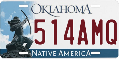 OK license plate 514AMQ