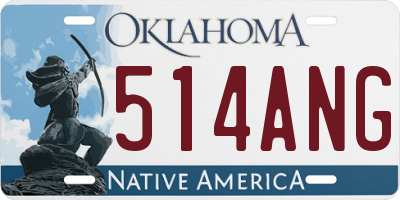 OK license plate 514ANG